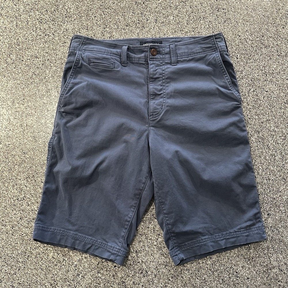 American Eagle Shorts Men's 30 Blue Extreme Flex Stretch 11" Longer Length Chino